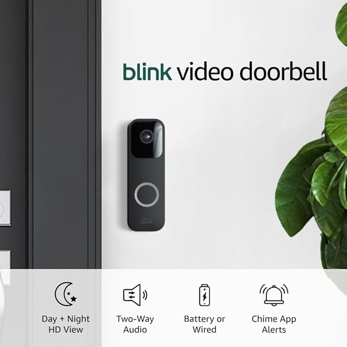 Blink Video Doorbell with simple installation and wireless connectivity.