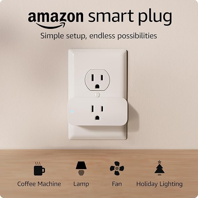 Amazon Smart Plug designed for Alexa voice control and easy automation.